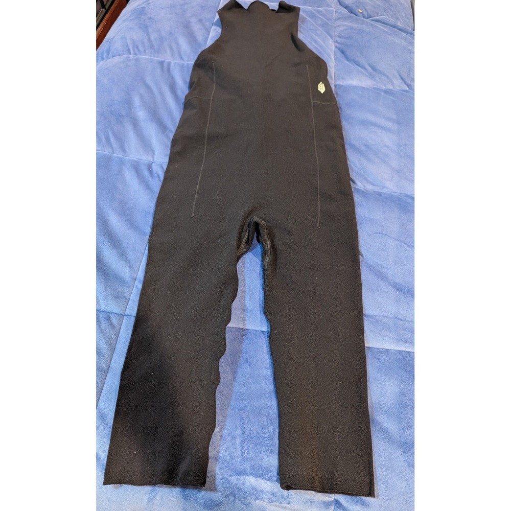 Free People Movement High Side One Piece Women XS/S Black‎ High Neck Jumpsuit